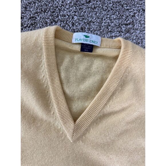 Players Only Yellow Cashmere Vest XL Golf Country Club - Picture 5 of 7